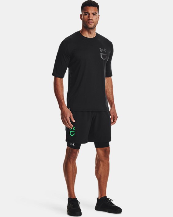 Men's UA Diamond Utility Slider Shorts, Black, pdpMainDesktop image number 2